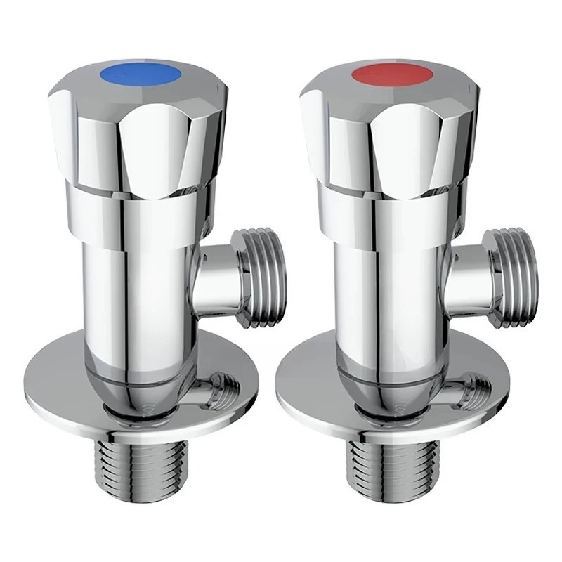 Sanitary triangle valve thickened all-copper cold water heater switch one in, two out 4 minutes extended household