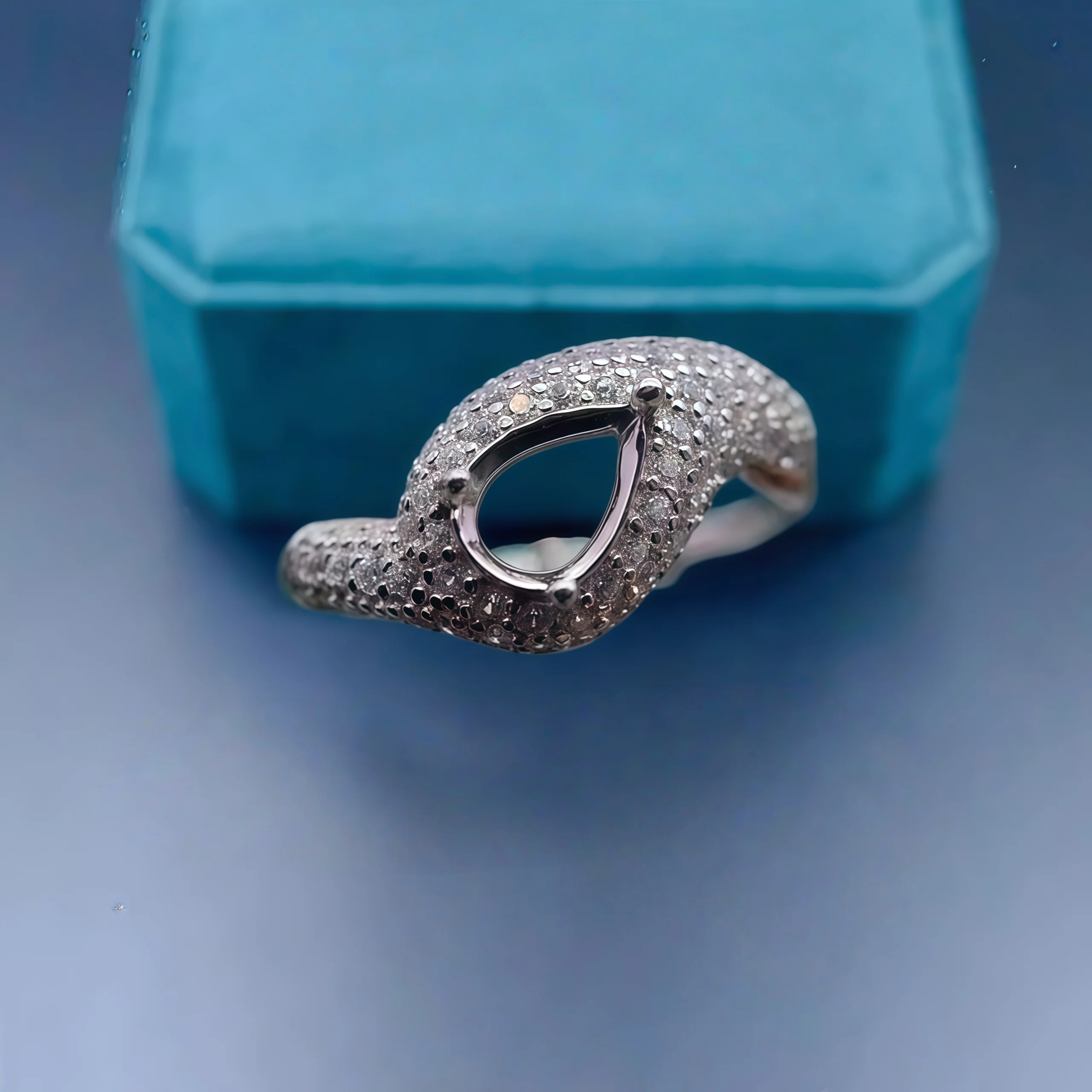 

Модное кольцо «сделай сам», пустой держатель, стерлинговое серебро S925, 5*7 мм, капля воды, камень, изысканный роскошный ювелирный аксессуар с цирконом для женщин