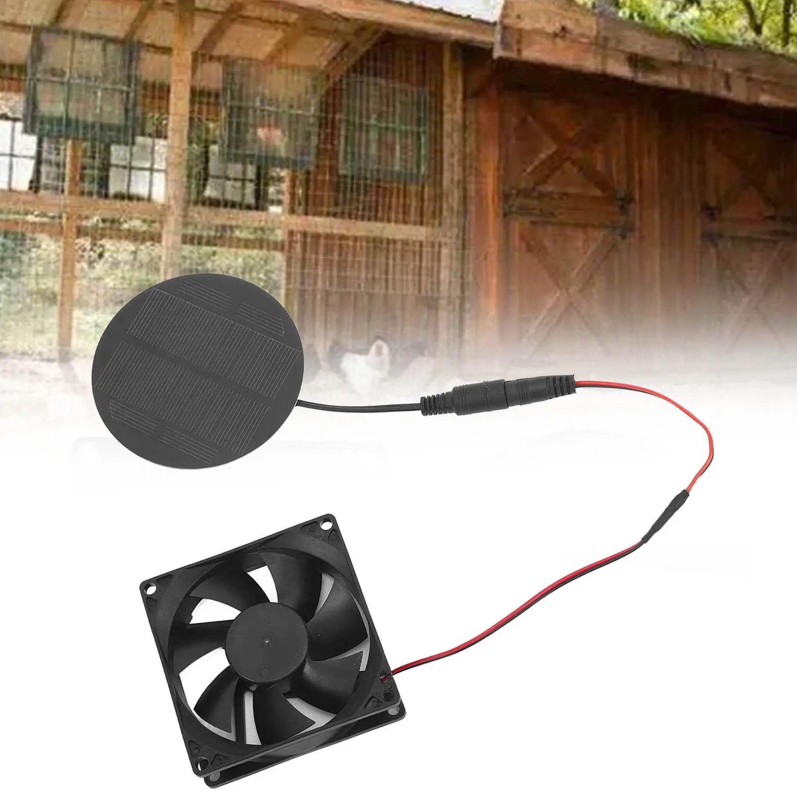 

Solar Powered Panel Fan 10W Ventilation Fans Free Energy Solar Powered for Camping Pet Dog House Sheds Greenhouse Yacht