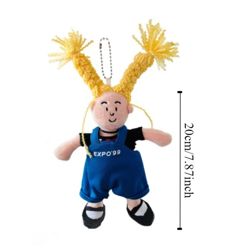 PP القطن الأصفر فروي فتاة قلادة رقيق جمع الأزرق وزرة فتاة حقيبة قلادة بروش الكرتون القبيح المفاتيح #6