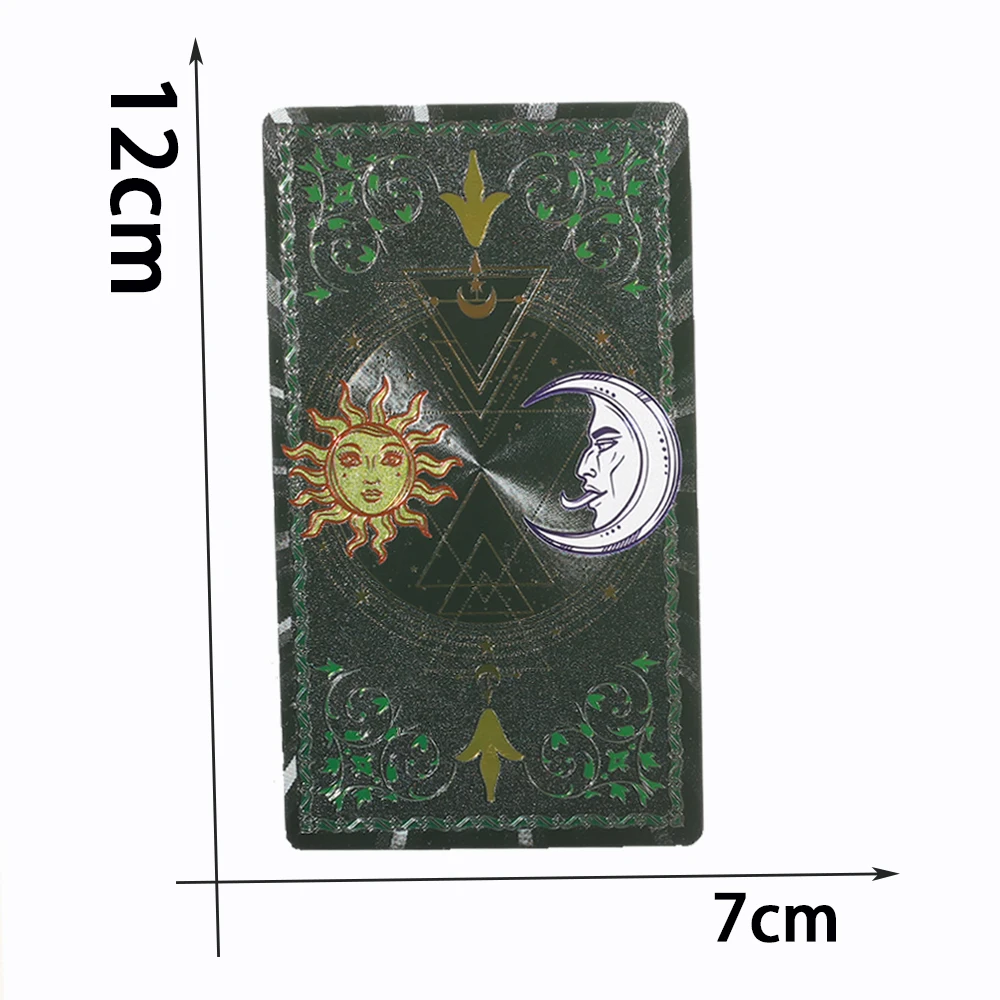 New Divination Gold Foil Tarot Blue Sun Moon Table Game Waterproof and Wear-resistant Gift Box 80 Pieces Instruction Manual