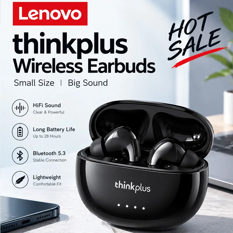 Lenovo LP5 PRO TWS Wireless HIFI Stereo Headset Low Latency Headphones Gaming Music Dual Mode Earbuds Music Sport Headset NEW