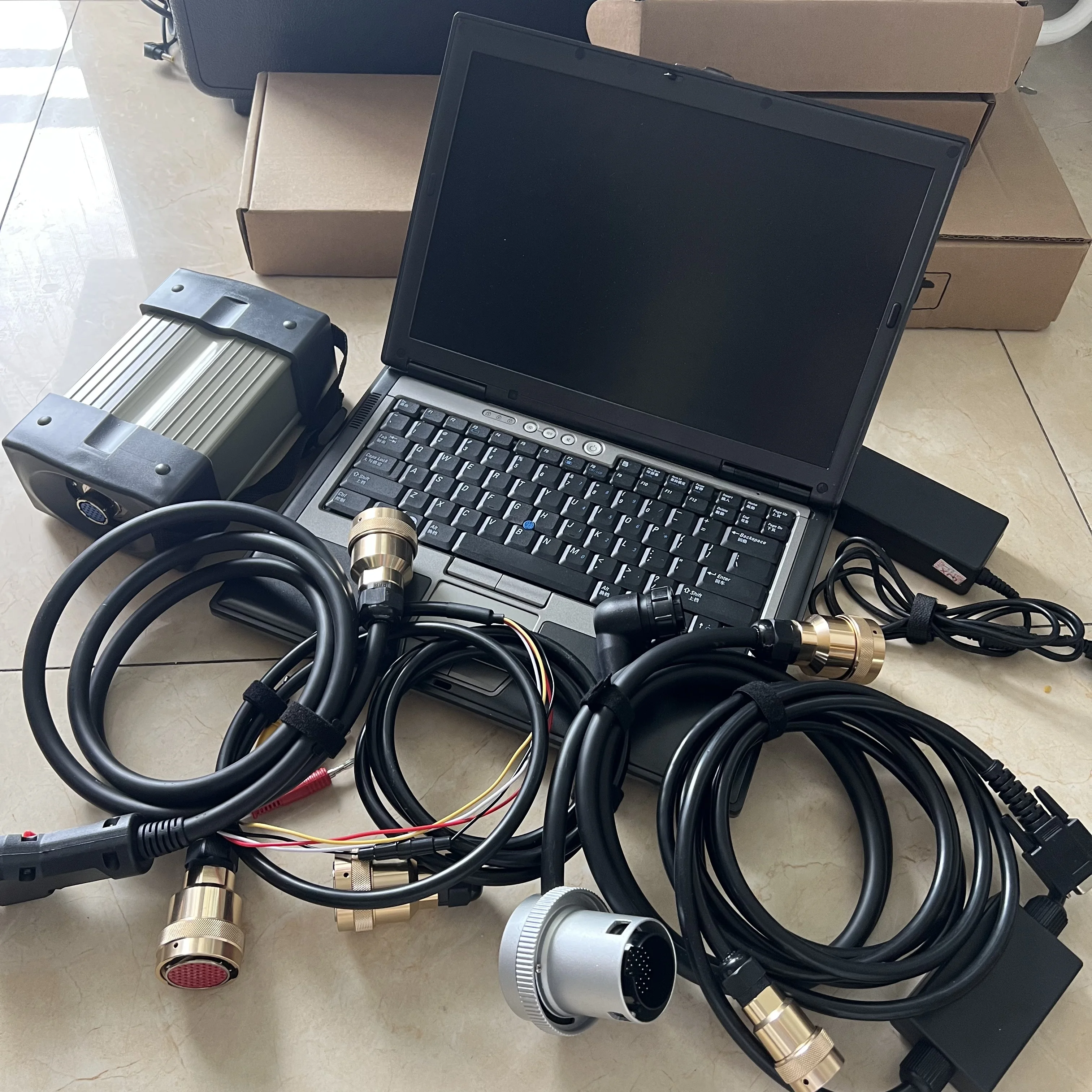 MB STAR C3 Multiplexer D630 Laptop Full Diagnostic Scanner Softwares Installed Well Ready to Work for Cars and Trucks