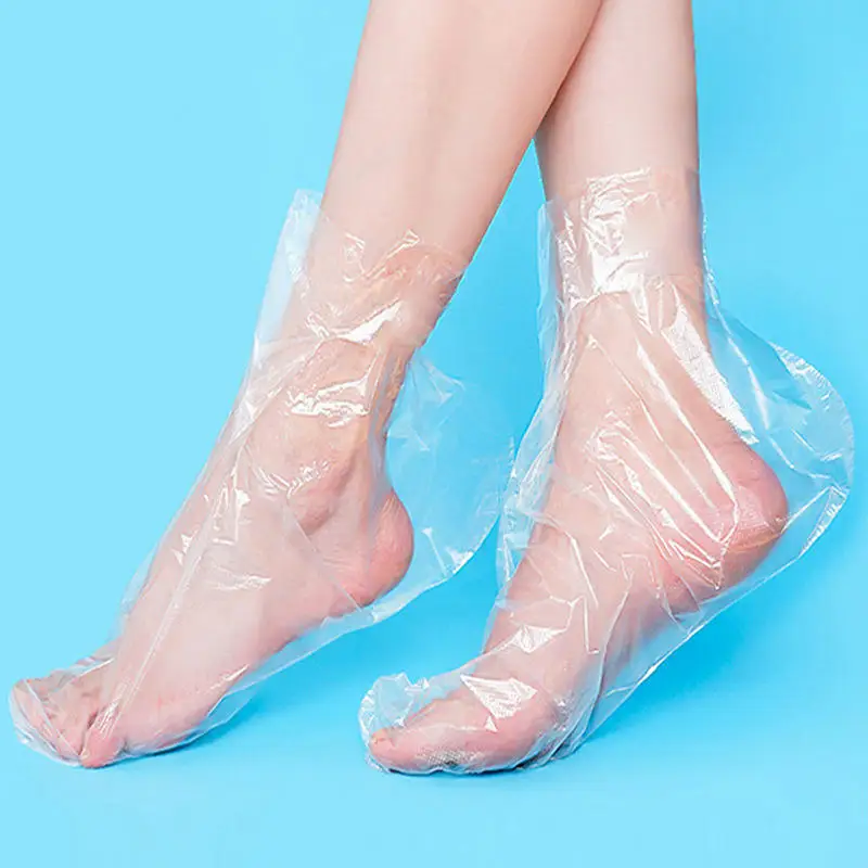 Transparent Disposable Foot Bags Detox SPA Covers Pedicure Prevent Infection Remove Chapped Bath Wipe Foot Care Tools 100Pcs/bag