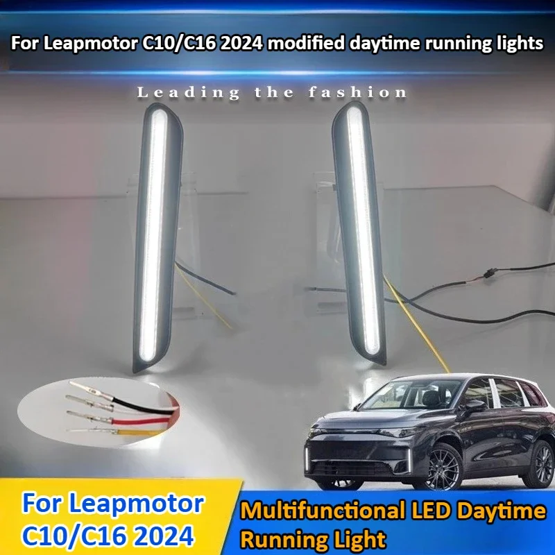 Per Leapmotor C10/C16 2024 Luci Diurne A Led Che Scorre Luce Di Guida Diurna Luci Decorative Accessori