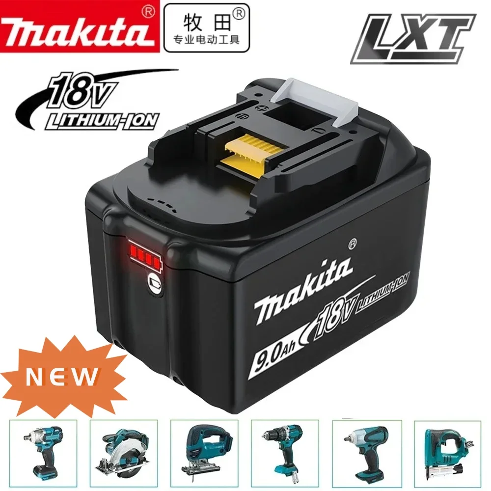 NEW Original Makita 18v Battery BL1850B BL1860 BL1830 BL1815 BL1840, Long-Lasting 9.0Ah Battery Pack for Power Tools