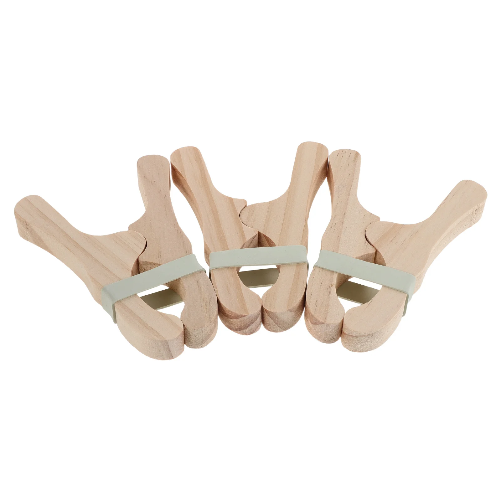 6Pcs Wooden Pretend Clips Kids Montessori Fort Blanket Silk Creative Building Accessories Handmade Toy Clips Toy for Children