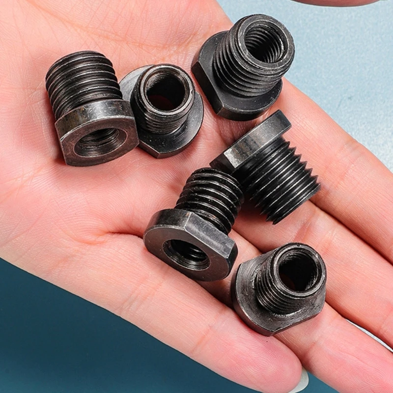 2pcs Angle Grinder Attachment Adapter,M10 to M14/M16,Black Quick Change Polisher Interface Connector Practical Thread Converter