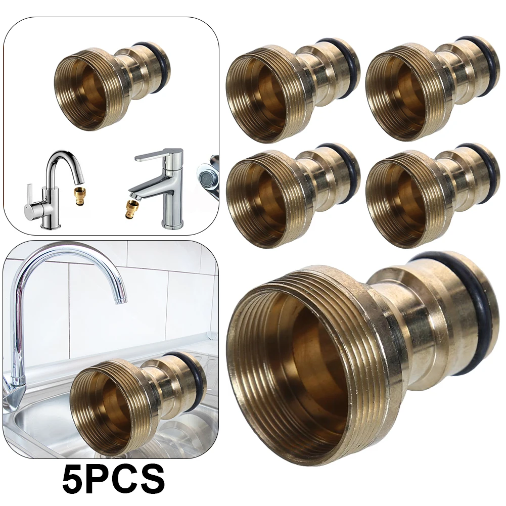 5Pcs Universal Kitchen Taps Connector Portable Mixer Hose Adaptor Pipe Joiner Fitting