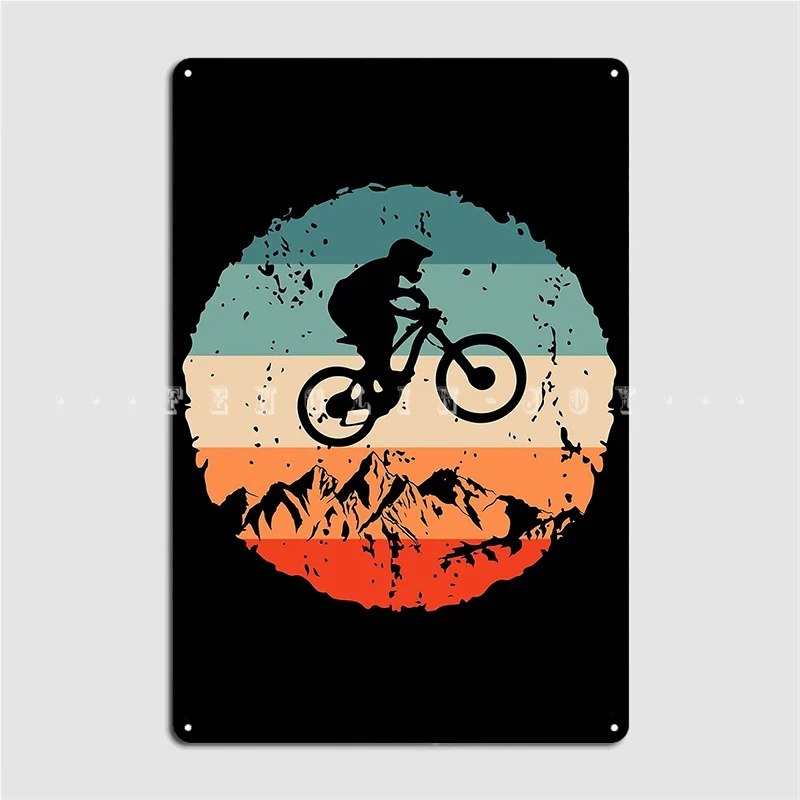 Vintage Mountain Bike Mtb Downhill Biking Metal Sign Pub Club Bar Design Garage Decoration Tin Sign Poster