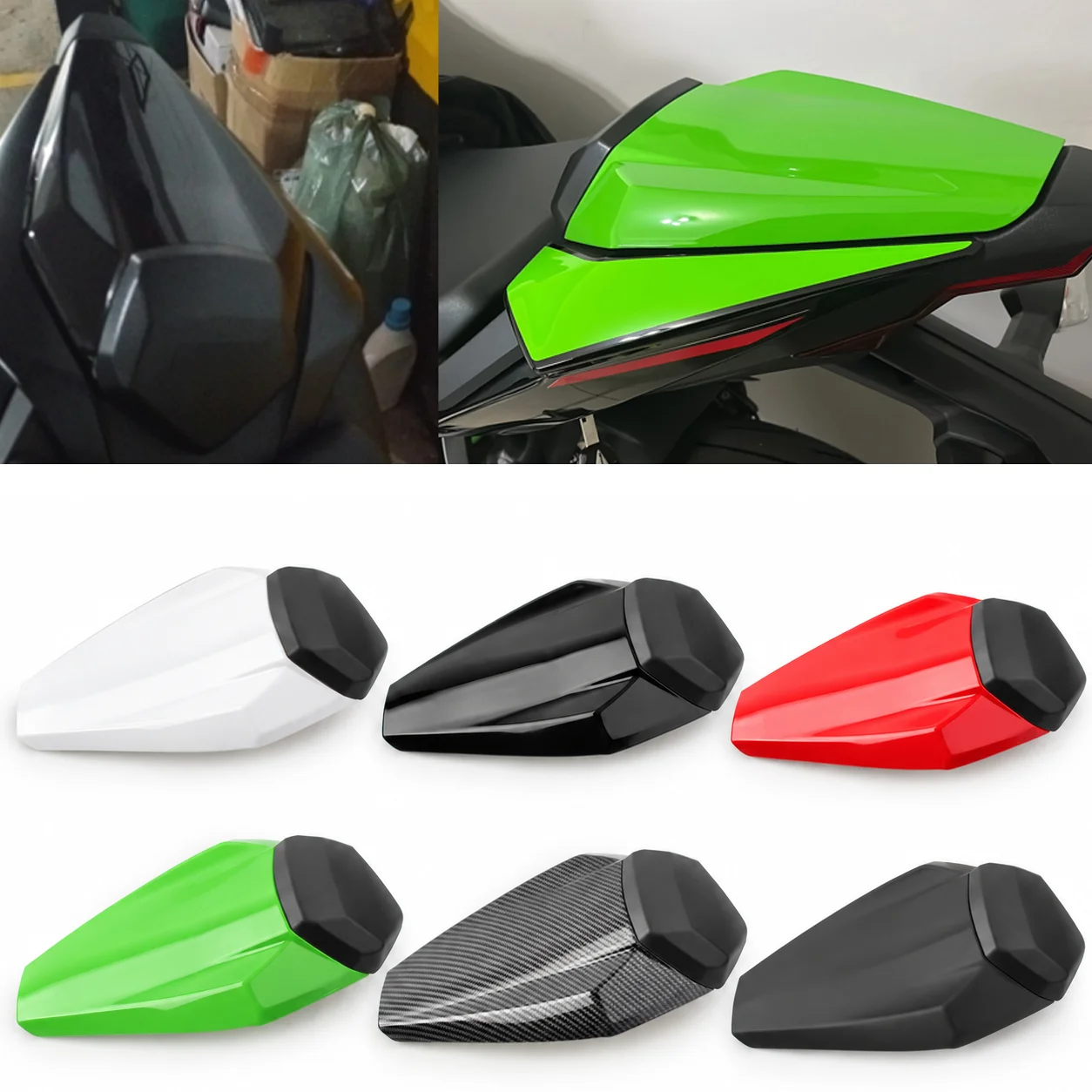 For Kawasaki Ninja ZX6R ZX-6R 636 2019 2020 2021 2022 2023 2024 motorcycle Pillion Rear Seat Cover Cowl Solo Cowl Rear Fairing