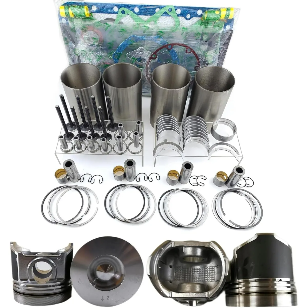 

V3300 Engine Overhaul Rebuild Kit 16 valves Piston height 87.5mm For Kubota V3300 Engine M6800 M8200 M9000 Tractor Bobcat