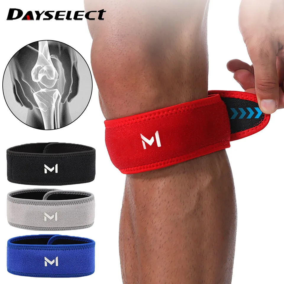 1Pcs Patellar Band Breathable Adjustable Knee Pads Shock-Absorbing Eva Semi-Circular Pipe Stabilize The Joints Protect Tendons