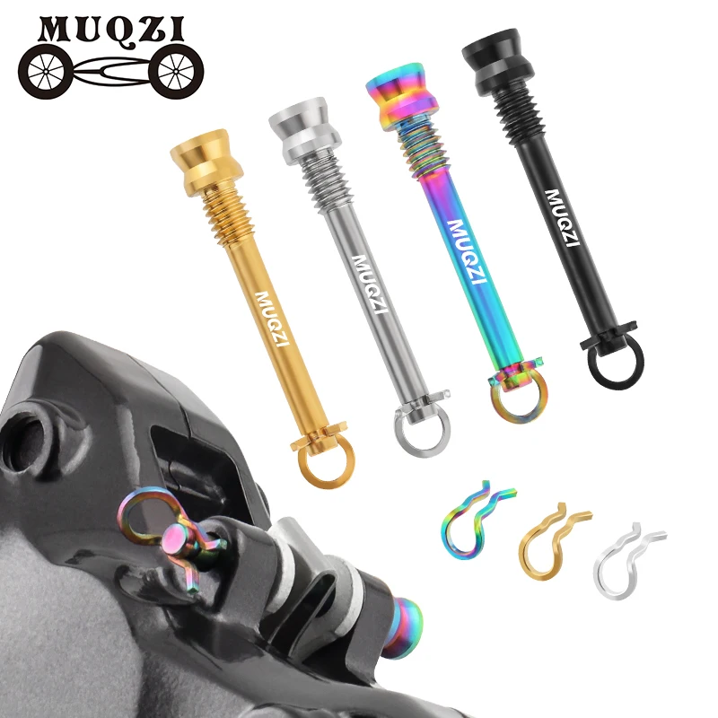 MUQZI 2pcs Disc Brakes Caliper Titanium Alloy M4 Fixing Bolts Bicycle Disc Brake Pad Ultralight Mount Screws Cycling Accessories