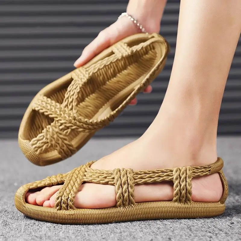 

Outdoor Hollow Breathable Men's Sandal High Quality in Welcome Deal Japanese Casual Adult Pvc Trend 2025 Summer Sale Male Shoe