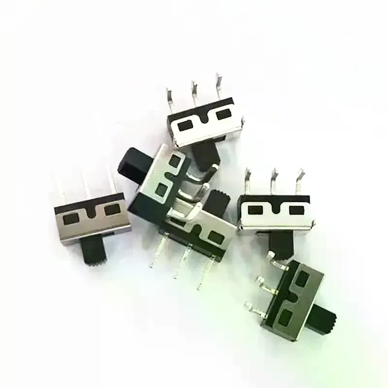 10Pcs 1P2T Vertical 2-position 3-pin Straight Pin SS12E08BG5 Toggle Switch High Curren SS12D10G3 Handle Height 3MM