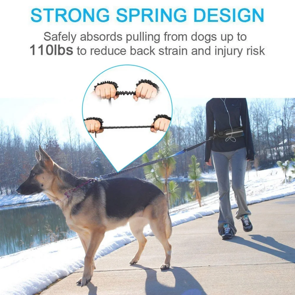 

Waterproof Waist Bag Traction Rope Hands Free Dog Leash Training Lead Reflective Extendable Shock Absorb Pet Walking Jogging