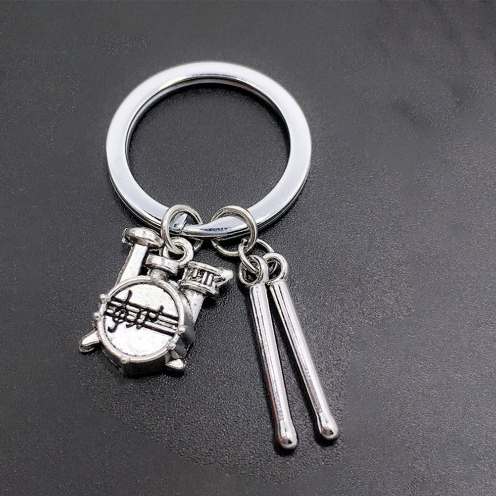 

Rock Drum Keychain Metal Musical Instrument Drummer Jewelry Mini Drumsticks Keychain Accessories Student Graduation Gift