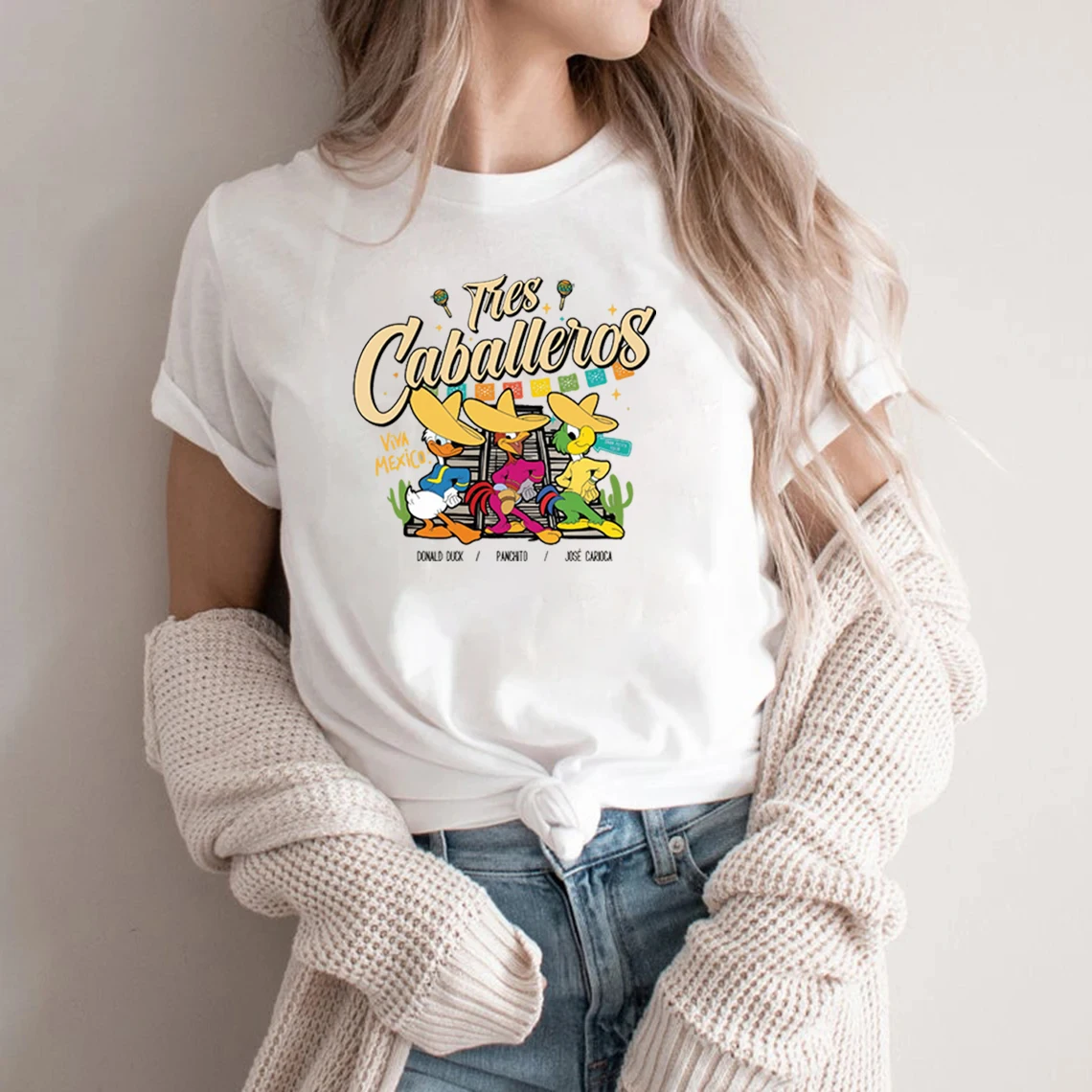 Tres Caballeros Shirt The Three Amigos T-Shirt Cinco de Mayo Shirts Best Friends shirt Graphic Unisex Tee Disney Shirt Movie Tee