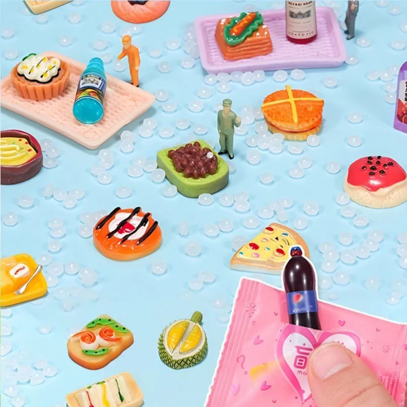 Random Style Bag Cute Miniature Mini Model Toys Food Toy Blind Box Daycare Educational Toy Mini Surprises Model Ornaments Gift