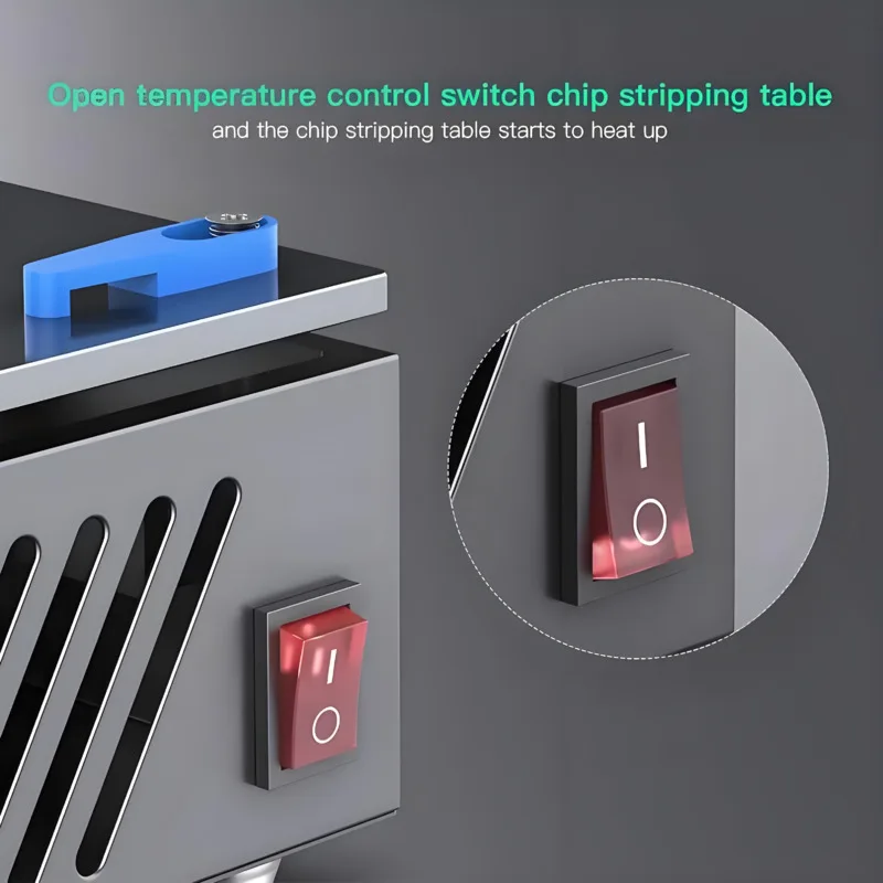 ZJ-X1 سخان مسبق متعدد الطبقات وآلة إزالة الصمغ مضادة للرش لهواتف iPhone/Huawei/Android طبقات دقيقة وإزالة رقاقة