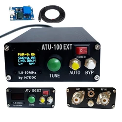 ATU-100 tuner d'antenne automatique de la machine 1.8-50MHz ATU100mini par N7DDC 7x7 micrologiciel 3.2 OLED programmé