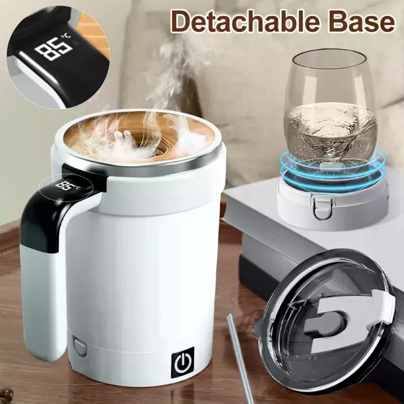 

New Smart Temperature-measuring Magnetic Automatic Stirring Cup, Electric Portable Coffee Cup, Milkshake Cup, Sports And Fitness