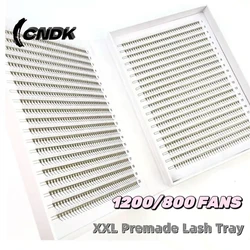 1600/880 Wentylatory 2D-16D PBT Hybrid Premade Lash Fans Sharp Pointy Stem Premade Loose Fans Thin Root XL Tray Przedłużanie rzęs