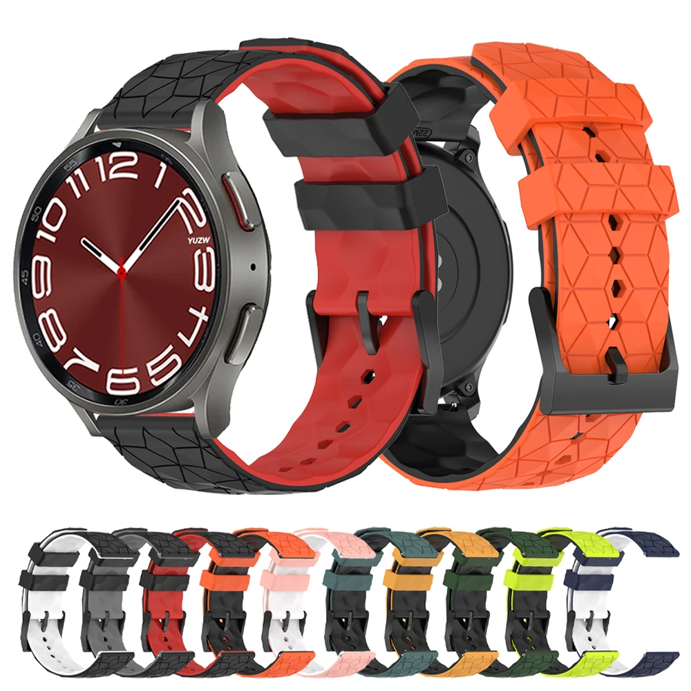 

20mm 22mm Two-Tone Replacement Band For Samsung Galaxy Watch 6 5 4 40mm 44mm Strap Watch 6 4 Classic 43mm 47mm Silicone Bracele