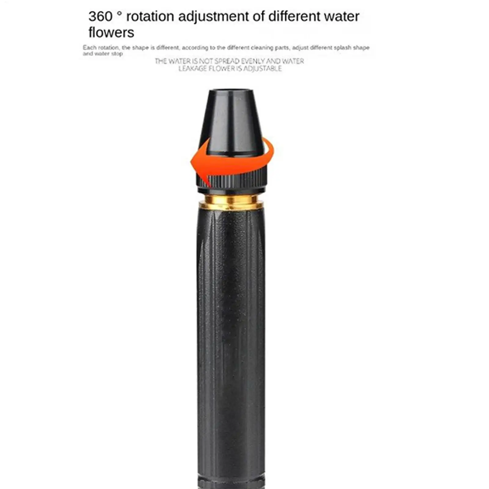 Black High-Pressure Water Gun Diamond Nozzle for Household Car Wash Watering Pipe Car Wash Gun with 3 Patterns Cleaning Tools