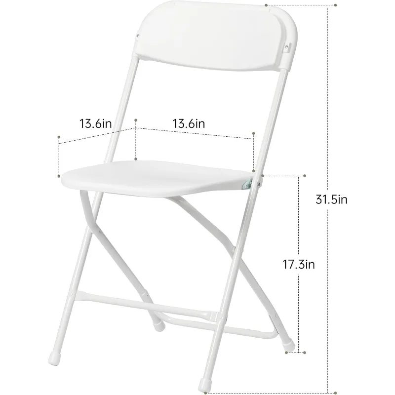 10 PCS Plastic Folding Chair, Portable Commercial Chair, 350 LB Capacity Premium Plastic Folding Chairs, Folding Chair