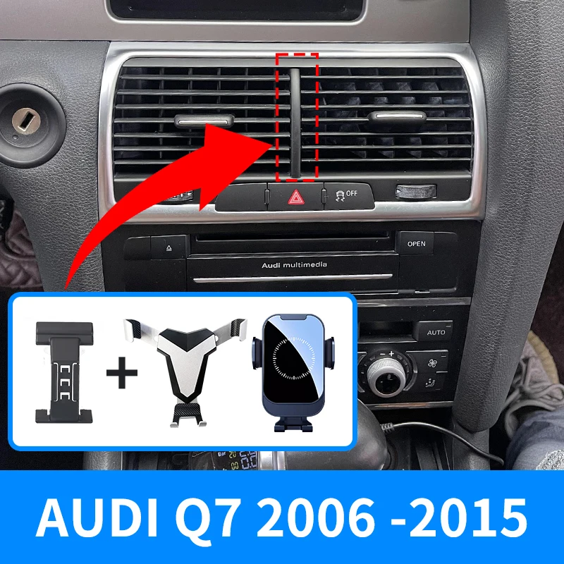 Suporte do telefone Para AUDI Q7 2006-2010 2011 2012 2013 2014 2015 Air Vent Mount Suporte Móvel GPS Suporte Suporte Suporte Acessórios Do Carro