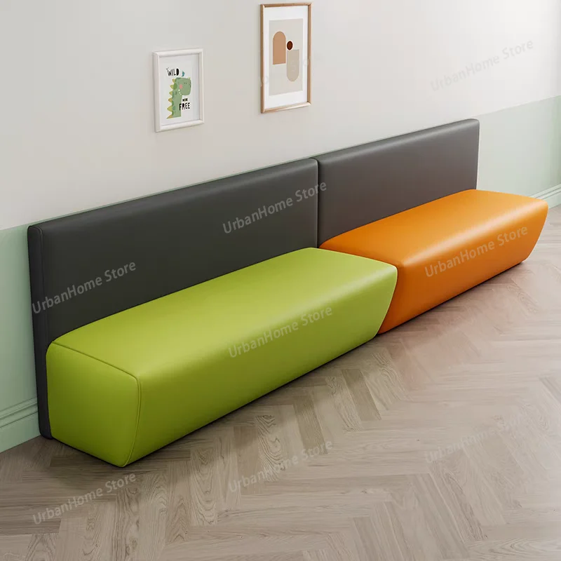 

Modern Simple Rest Area Sofa Nordic Education Training Institution Reception Waiting Bench Booth Sofa Office Furniture