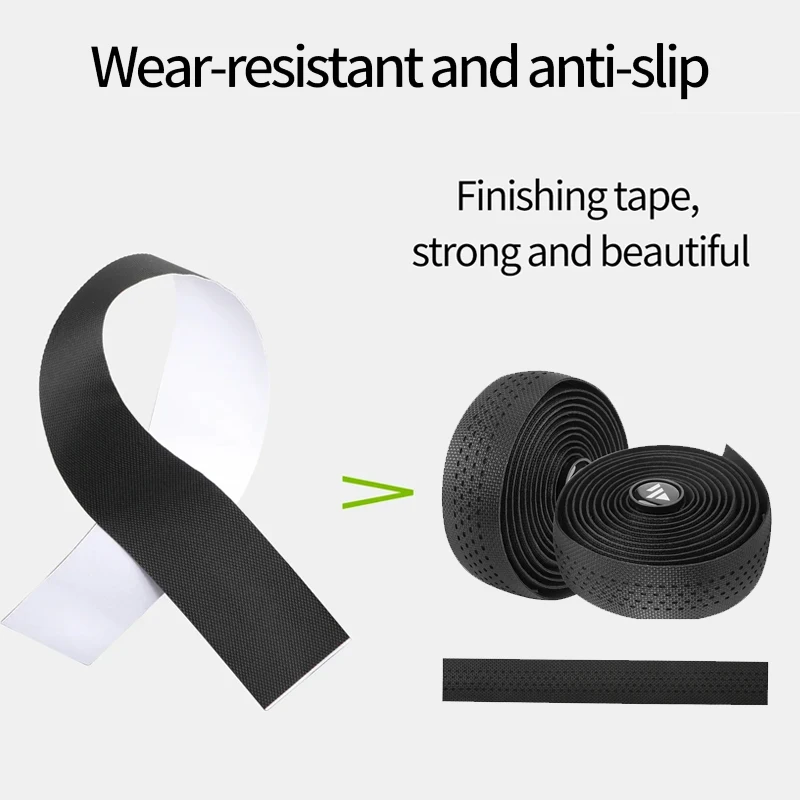 

MEROCA Road Bike Bar Tape | Dual Anti-Slip Bar Plugs | Shock-Absorbing Professional Cycling Handlebar Grip for Racing