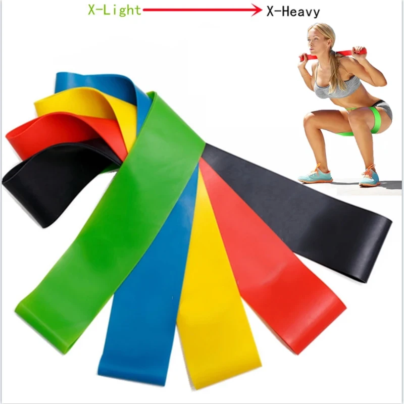 Yoga Pilates Resistance Band Long Training Stretch Bands for Physical Therapy Lower Body home Strength Elastic Exercise Bands