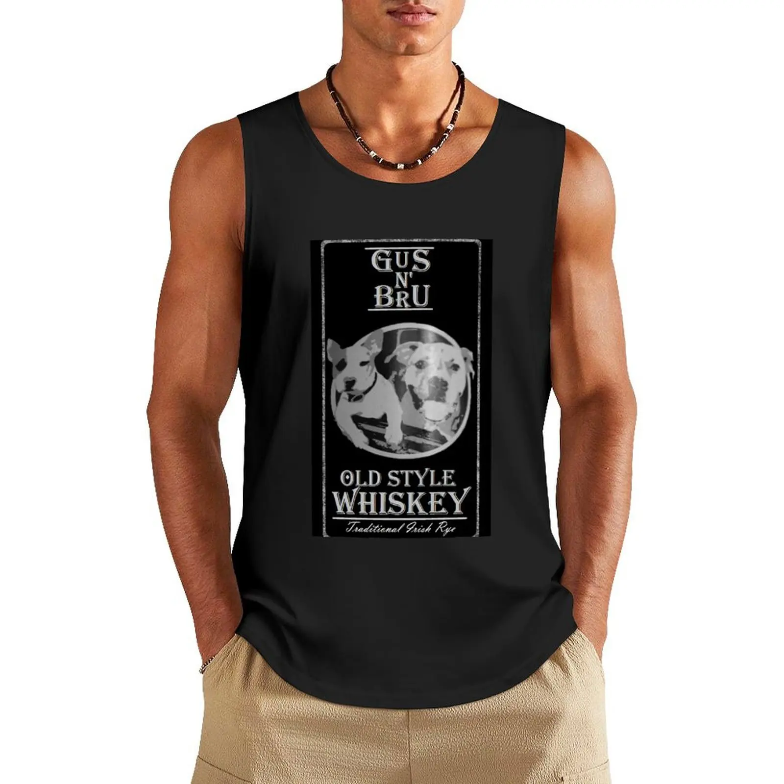 

Take a swig of Letterkenny's finest whiskey! Tank Top Vest for boy Men's summer t-shirt basketball