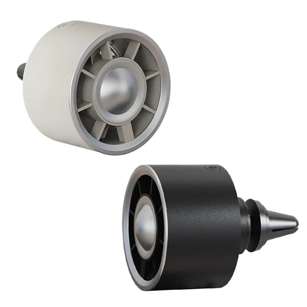 Car Air Vent Mini Fan with Colorful LED Light Quiet 360 Rotation USB Cooling Fan Portable Car Interior Cooler Accessory view 5