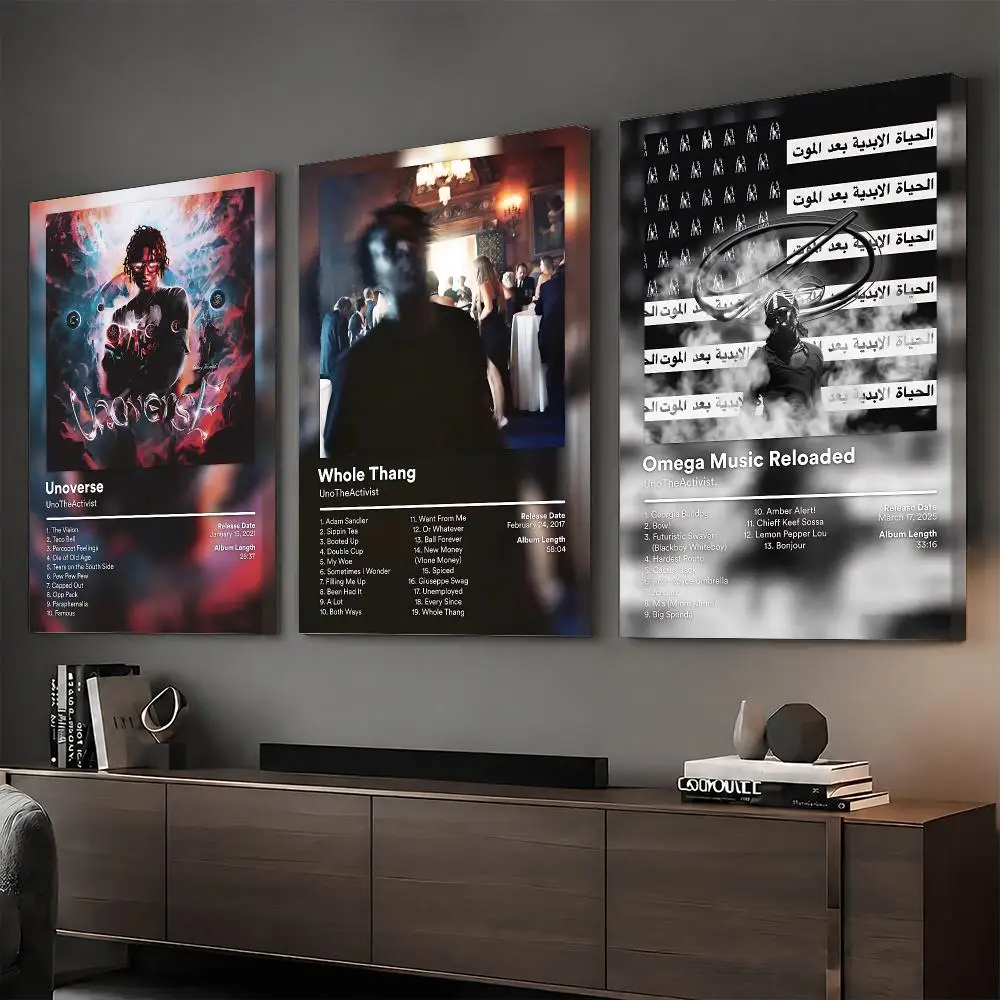 U-UnoTheActivist Music Album Painting Calligraphy HD Modern Style Inner Frame Canvas Poster Bedroom Room Hallway Wall Art Decor