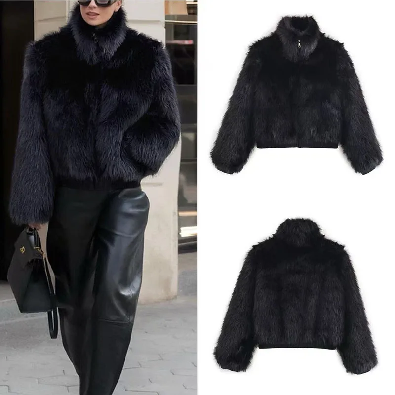 

25. осень/зима, новое женское модное сексуальное длинное однотонное универсальное пальто из искусственного меха