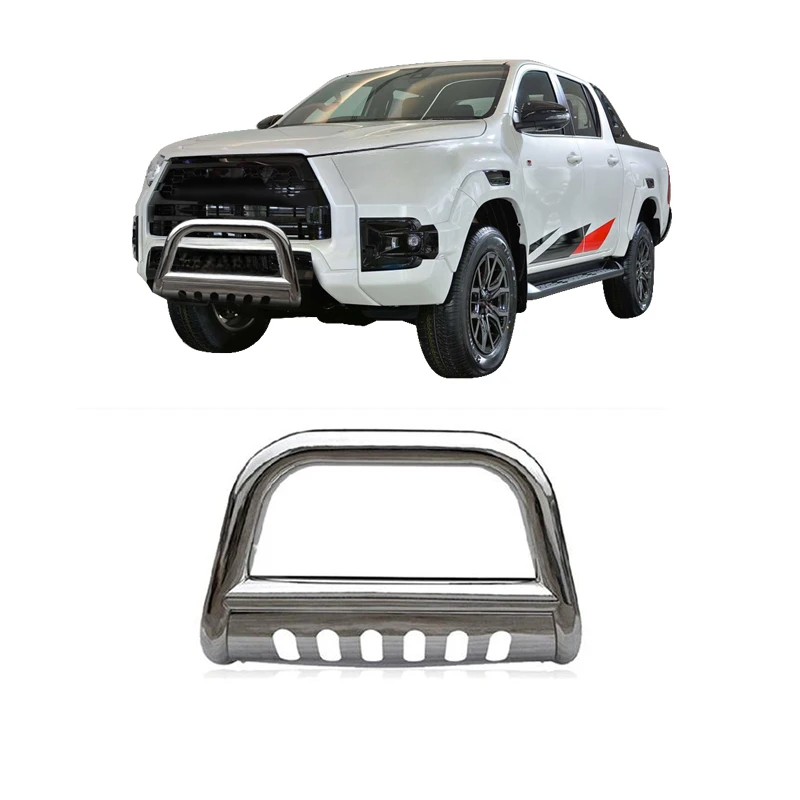 

Custom U Type Grille Guard With Skid Plate U-Shaped Bull Bar Nudge Bar for Ram Tacoma Hilux