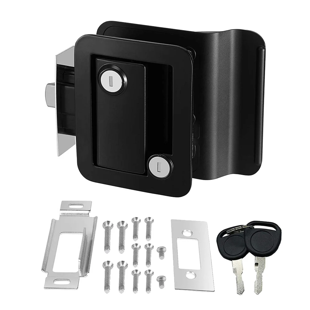 

RV Travel Trailer Entry Door Lock Camper Door Latch Handle with Keys RV Door Lock Replacement for RV/Camper/Trailer