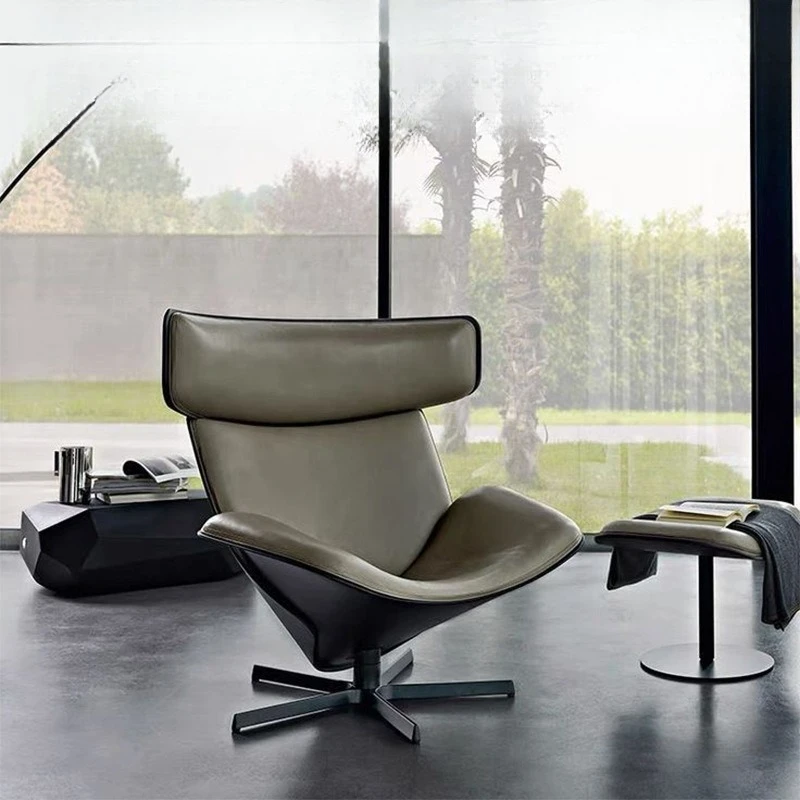 Nordic creative designer casual modern light luxury villa living room backrest lazy single rotating zongzi sofa chair