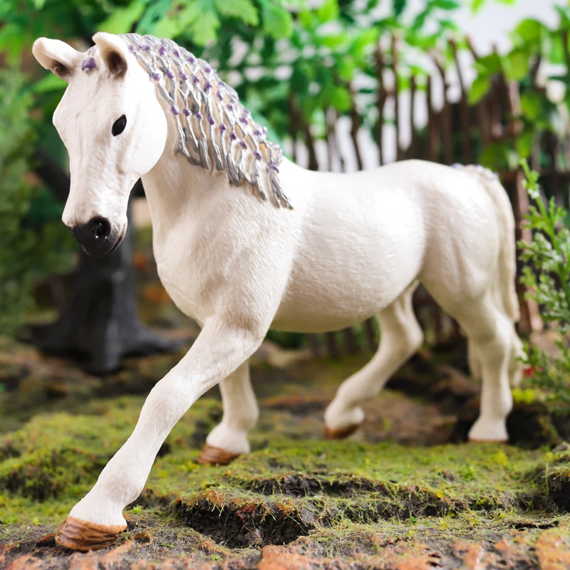 Oenux Simulatie Boerderijdieren Paard Ros Model Actiefiguren Sorraia Lipizzaner Beeldjes Effen PVC Decoratie Speelgoed Kindercadeau