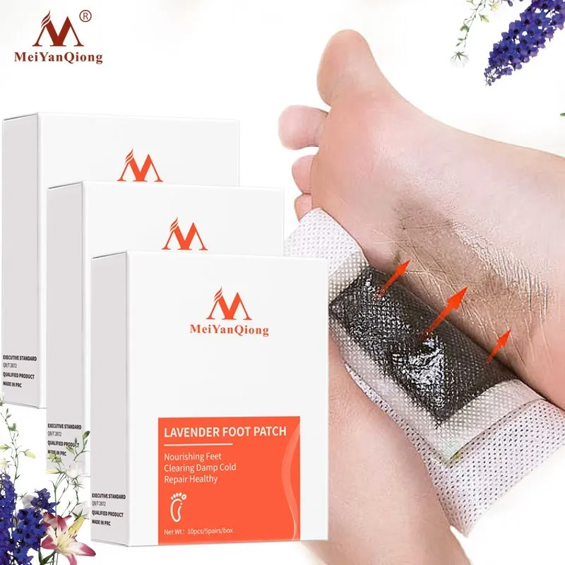 3Boxes Slimming Body Lavender Detox Foot Patches Improve Sleep Nourishing Loss Weight Care Promote Blood Circulation Women Men