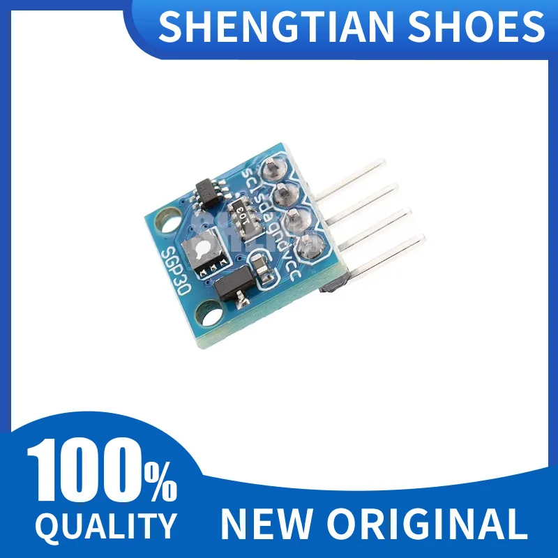 SGP30 Gas Sensor Module TVOC/ECO2 Indoor Air Quality Formaldehyde Carbon Dioxide Measurement Sensor Board IIC I2C Interf