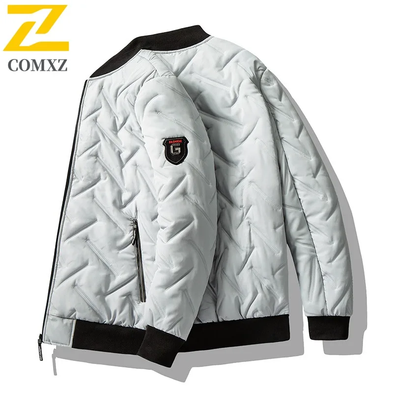 

COMXZ High Quality Padding Coat Plus Size Classic Windproof Business Cotton Padded Jacket Snowy Warm Winter Jacket Mens Clothing