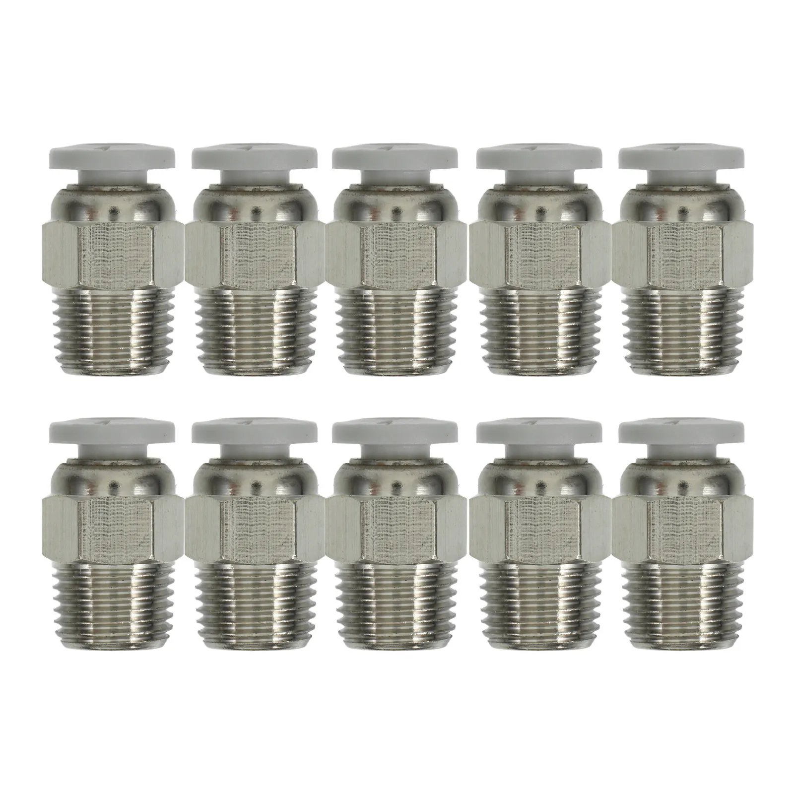 

10Pcs 3D Printer Tube Connector Golden Metal Fitting Accessory Disconnect Elliptical Sleeve for 3D Printing Setup