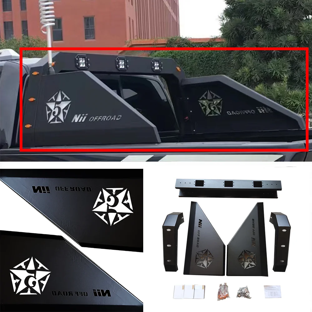 

1 Set Black Pickup Truck Bed Cage Luggage Rack Cross Bar For Jeep Gladiator JT 2020+ JT1010 LantSun