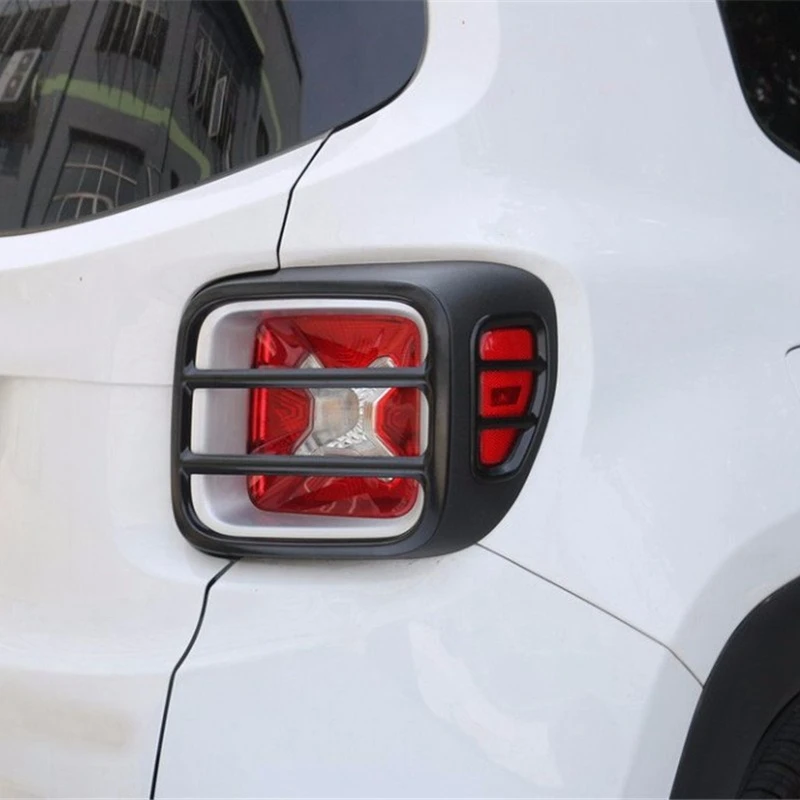 Black Metal Tail Light Rear Lamp Protector Guard Cover For 2014 UP Jeep Renegade