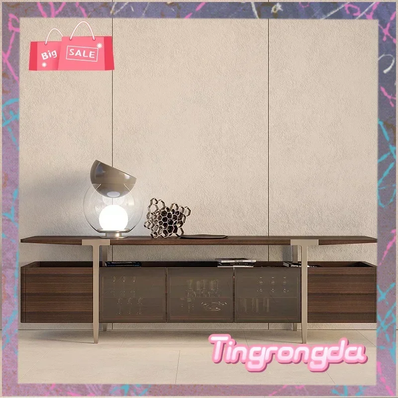Y Minimalist TV Cabinet High-end Locker Tempered Glass Door